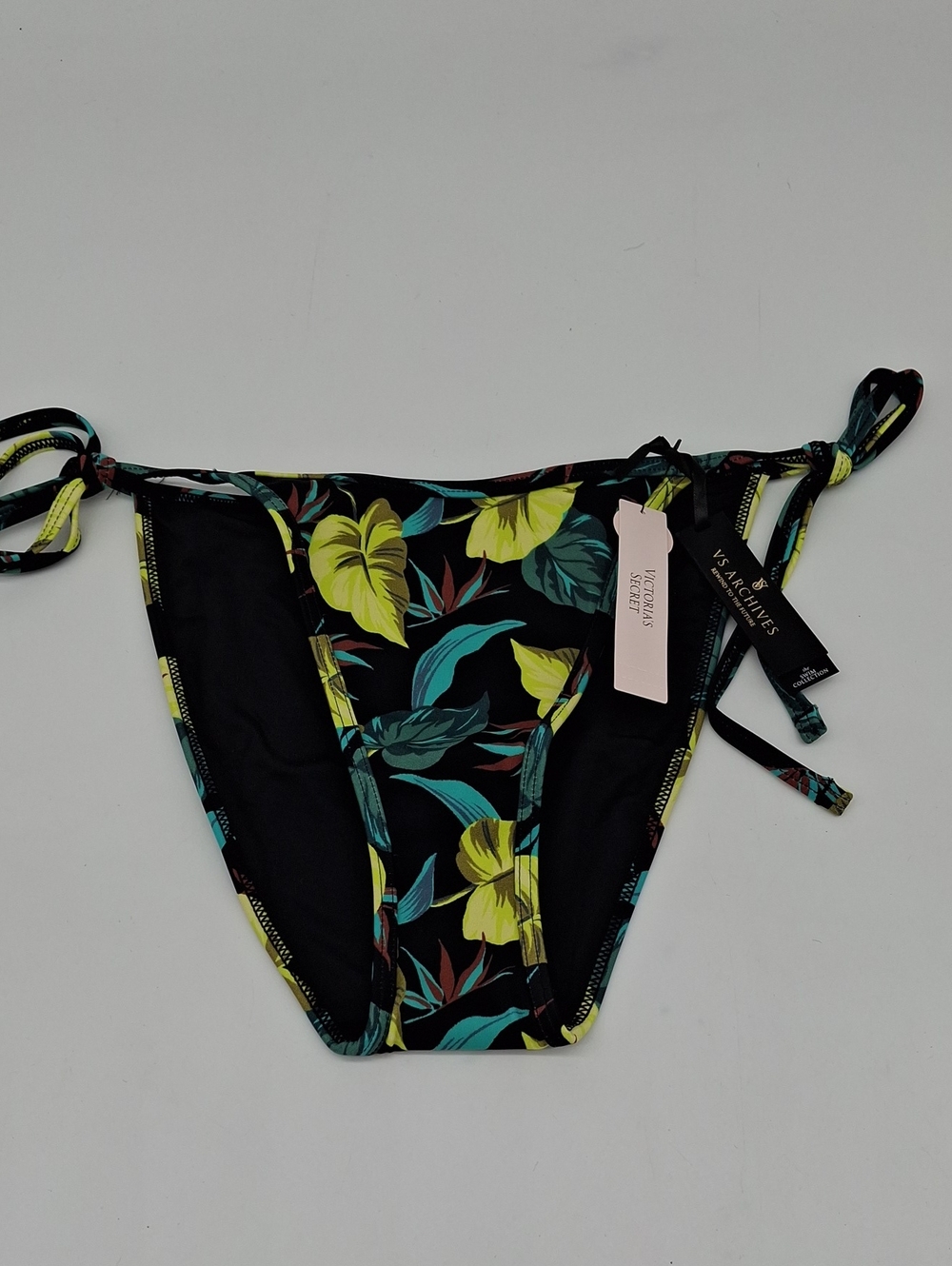 Victoria's Secret Archives String Cheeky Bikini Bottom Leaves S